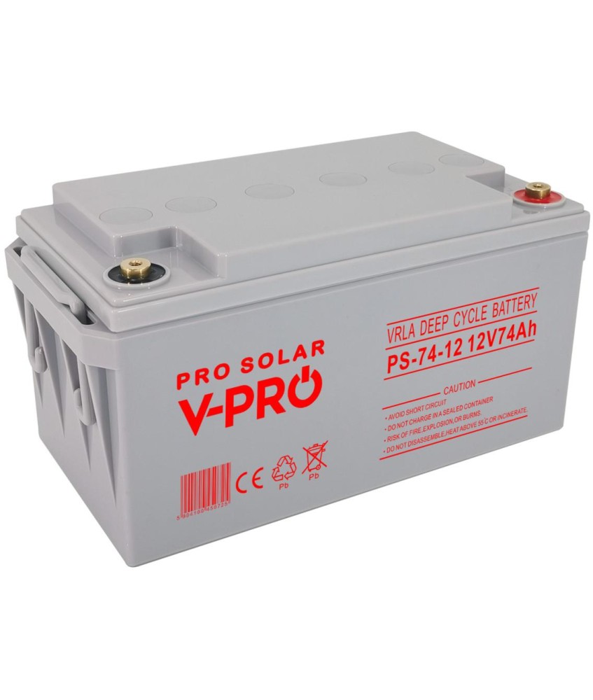 AKUMULATOR VOLT POLSKA DEEP CYCLE VPRO SOLAR 12V 74Ah VRLA BEZOBSŁUGOWY