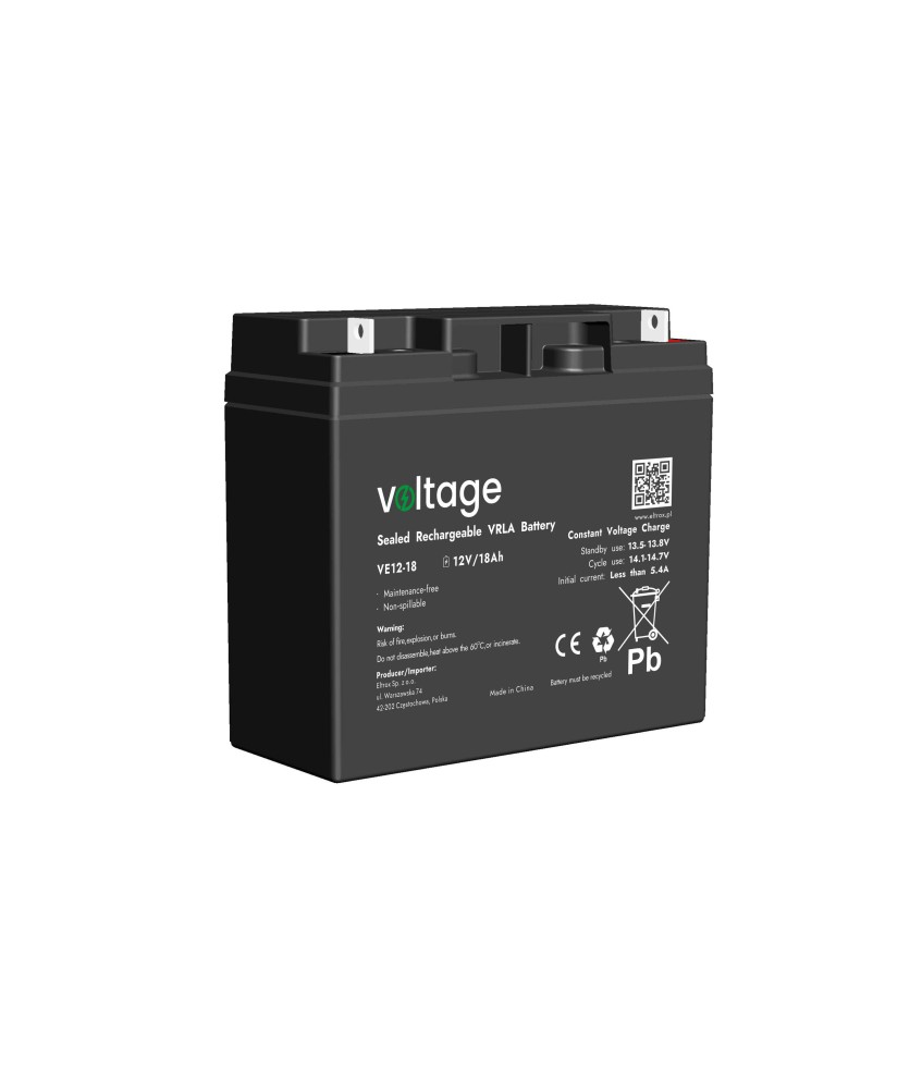 Akumulator AGM Voltage 12V 18Ah VE12-18