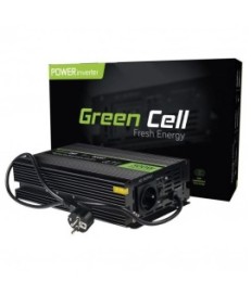 PRZETWORNICA NAPIĘCIA INWERTER Green Cell 12V -  230V 300W/600W CZYSTA SINUSOIDA INV07