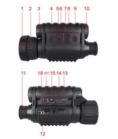 Noktowizor monokular TOPHUNT WG-50 IR zasięg 350m