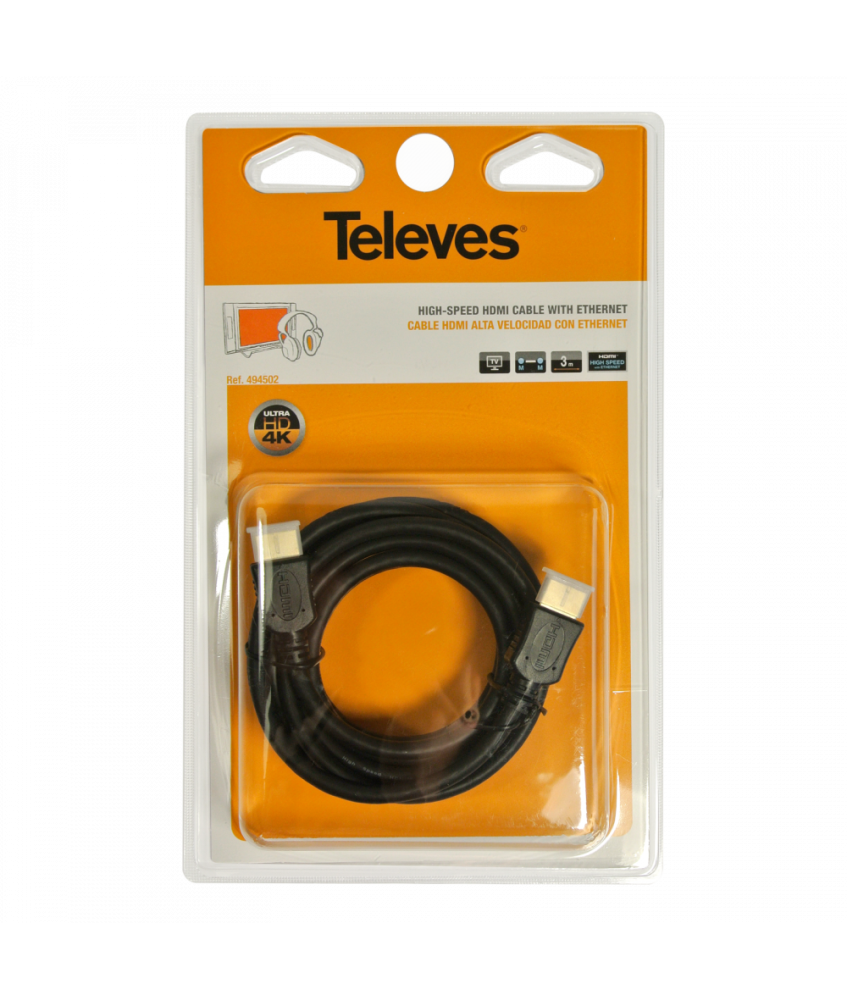 Kabel HDMI 2.0 Televes ref. 494502 3m 4K