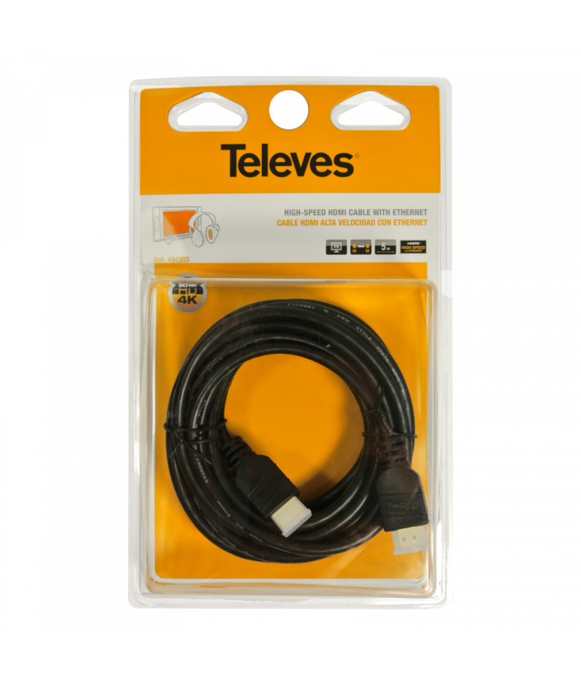 Kabel HDMI 2.0 Televes ref. 494501 1,5m 4K