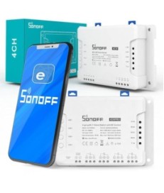 SONOFF sterownik 4-kanałowy 10A NO/NC/Beznapięciowy WiFi 4CHPROR3