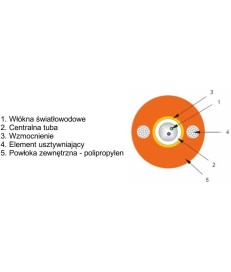 KABEL ŚWIATŁOWODOWY ZIEMNY DAC 2J - 100m