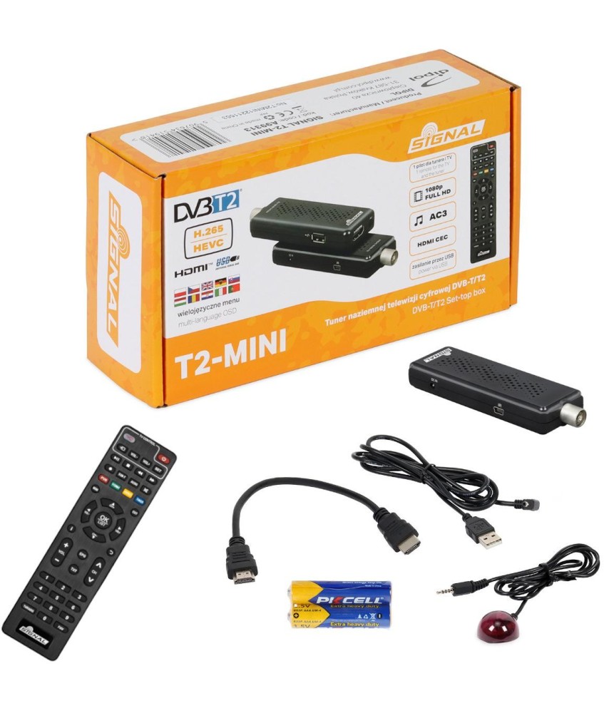 Tuner SIGNAL T2-MINI DVB-T2 H.265 HEVC USB 5V