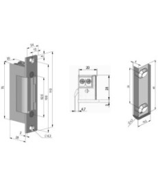 Elektrozaczep symetr., rewers. SCOT ES-S12DC-R PROFI