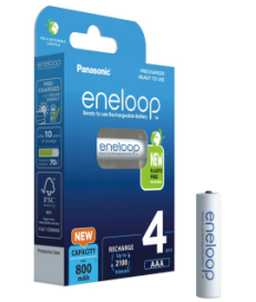 Akumulatorki R03 / AAA Panasonic Eneloop 800mAh BK-4MCDE/4BE (blister 4 szt.)