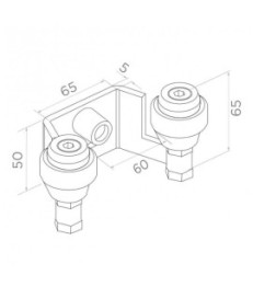 Uchwyt PSG 60.023 60mm górny do bram przesuwnych (2 rolki)