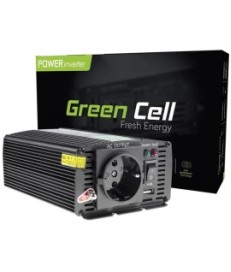 PRZETWORNICA NAPIĘCIA INWERTER Green Cell 12V -  230V 300W/600W MODYFIKOWANA SINUSOIDA INV01DE