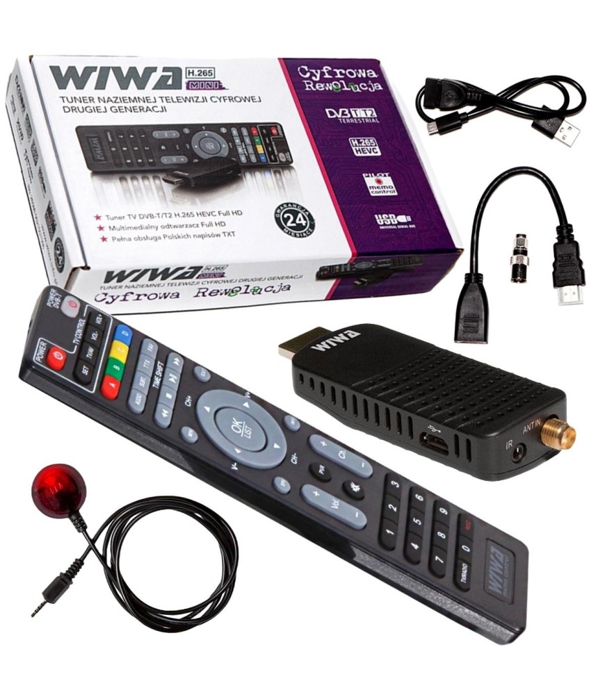 Tuner DVB-T/T2 WIWA H.265 MINI