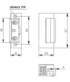 ZACZEP ELEKTRA R4 Z BLOK. Z PAM. SYMETRYCZNY 24V