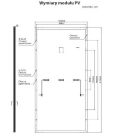 Moduł panel PV srebrna rama 450W RISEN RSM144-7-450M 2108x1048x35mm