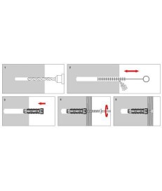 KOŁEK UNIWERSALNY SFXP-08040050 8,0X40mm Z WKRĘTEM Z ŁBEM STOŻKOWYM 5X50mm 100szt.