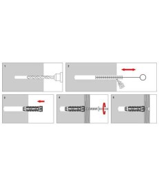 KOŁEK UNIWERSALNY SFXP-06030050 6,0X30mm Z WKRĘTEM Z ŁBEM STOŻKOWYM 4X50mm  100szt.