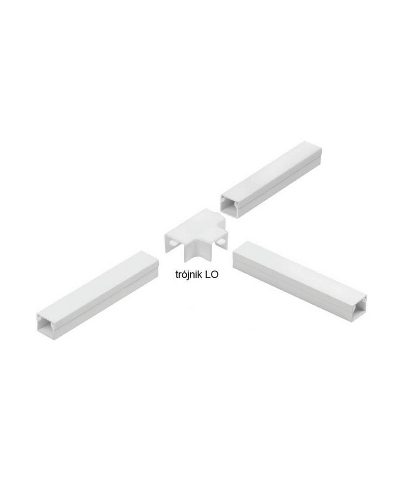 Osprzęt do listew elektroinstalacyjnych, trójnik BIAŁY LO 20x14 (1szt.)