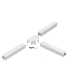 Osprzęt do listew elektroinstalacyjnych, trójnik BIAŁY LO 20x14 (1szt.)