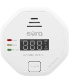 CZUJNIK CZADU "EURA" CD-82B8 8 lat gwarancji, bateryjny, DC 3V, LCD