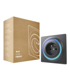 FIBARO Walli Outlet type E (antracyt) | FGWOE-011-8