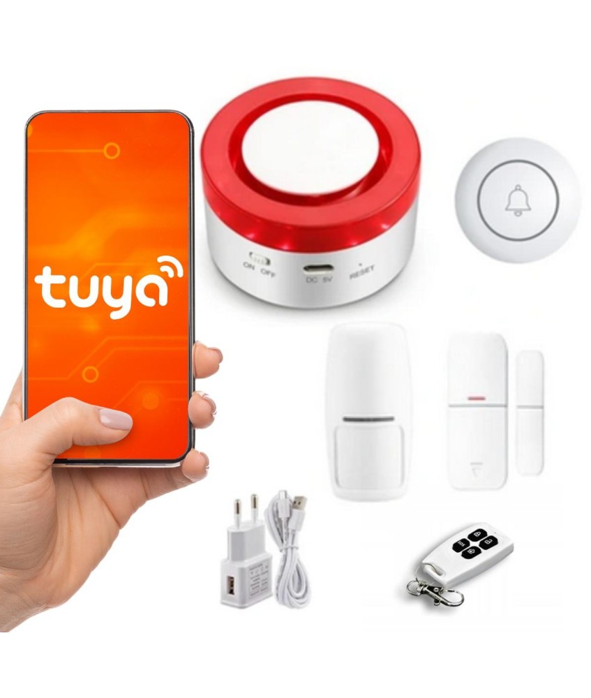 BEZPRZEWODOWY ALARM WIFI SYRENA TUYA GOOGLE ALEXA VS-H1