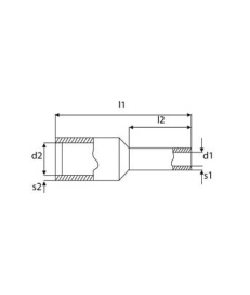 TULEJKA IZOLOWANA 16mm2 DUI-16,0-10NB NIEBIESKI (100szt.)