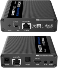 Konwerter HDMI na LAN KASKADA 4K Spacetronik IP SPH-676C - zestaw