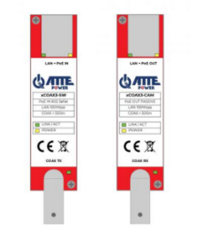 Zestaw aktywnych konwerterów do transmisji Ethernet oraz PoE xCOAX3-SET