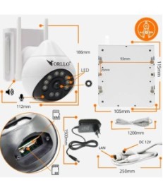 Kamera IP zewnętrzna obrotowa GSM na kartę SIM ORLLO Z17