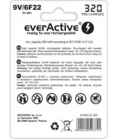 Akumulatorek 6F22 Ni-MH everActive 9V 320mAh Professional Line (1 szt.)